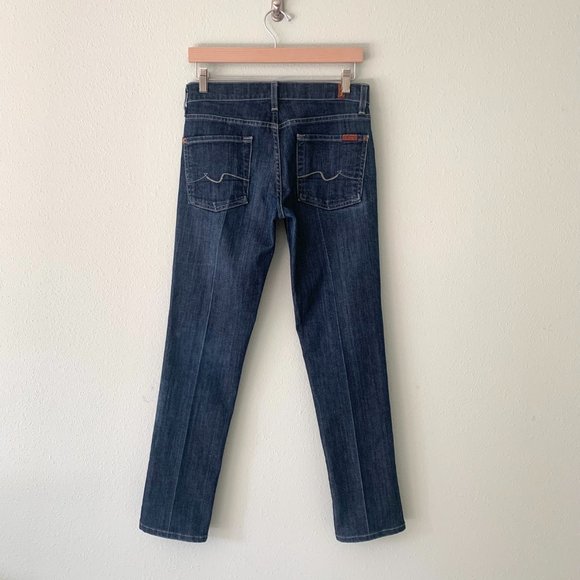 7 for All Mankind Petite Roxy Straight Leg Denim Size 27 - Picture 2 of 4